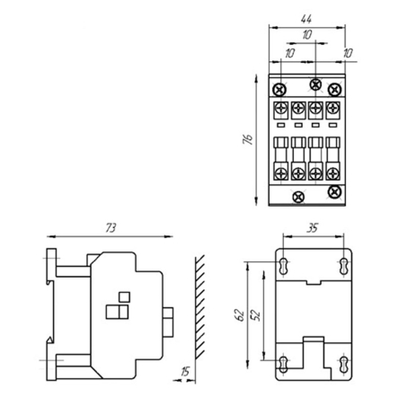 Магнитный пускатель Промфактор FC10016230, FC-1/16А кот. AC230V 1NO