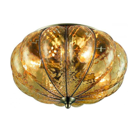 Люстра ALTALUSSE INL-6088C-04 Antique Brass & Tea Glass - 1