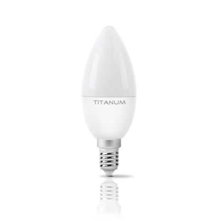 Лампа LED TITANUM C37, 220V, 6W, E14, 4100К