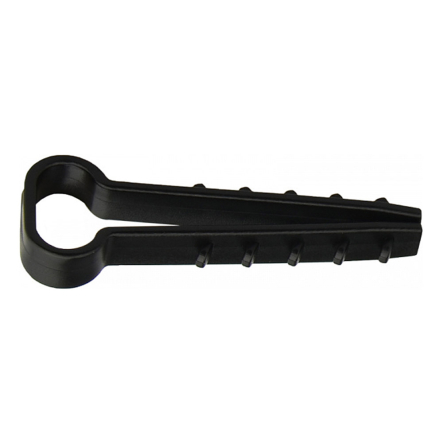 Дюбель-хомут АСКО-УКРЕМ під плоский кабель 12х6 мм, чорний (уп.100шт) - 1