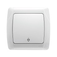 Вимикач 1 кл. прохідний VIKO CARMEN, 90561004, білий       