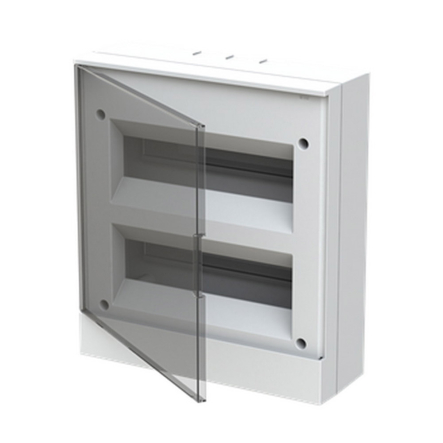 Щит распределительный ABB BASIC E, 1SZR004002A2207, 24 модуля накладной, IP41 (прозрачная дверца)