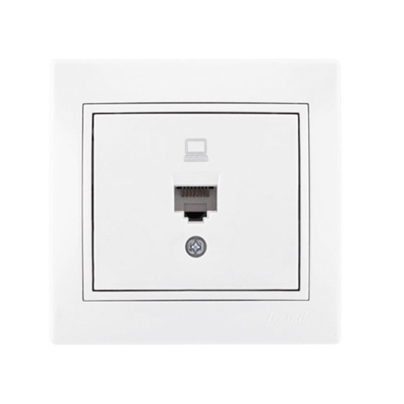 Розетка компьютерная Lezard MIRA, белая, 701-0202-139 - 1