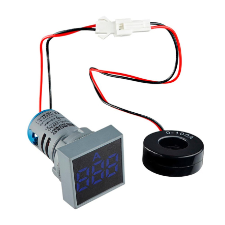 Амперметр цифровий АСКО-УКРЕМ ED16-22FAD 0-100A, синій, врізний монтаж, A0190010041 - 1