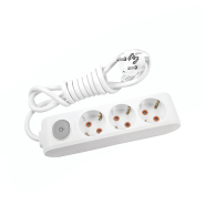 Удлинитель Viko 3 гнезда 3 м с заземлением и кнопкой Multi-Let Белый
