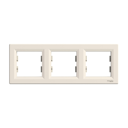 Рамка 3-постовая, горизонтальная, Schneider Electric ASFORA, крем, ЕРН5800323 - 1