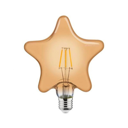 Лампа світлодіодна Horoz Electric Filament RUSTIC STAR-6, 6 Вт, 2200K, E27, 220 В, 001-031-0006-010 - 1