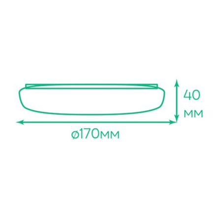 Светильник LED накладной ARDERO AL708ARD 24W, 5000K, 2400Lm, 170x40мм
