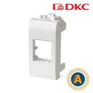 Адаптер для АРМ/ВІСС информационных разъемов Keystone, Brava, ДКС, 76607B, белый, 1мод.