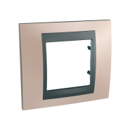 Рамка 1-местная оникс медный/графит Schneider Electric Uniсa TOP, MGU66.002.296