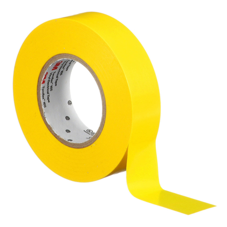 Изолента 3М VINYL ELECTRICALTAPE 0.15mmx18mmx20m желтая 1600 - 1