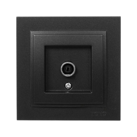 Розетка TV прохідний з екраном (8DB-12DB-18DB-20DB) Mono Electric, DESPINA, графіт, 102-202005-137 - 1