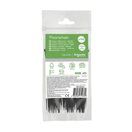 Хомут кабельный SCHNEIDER 120х2.5 чёрный (100шт), IMT46253 - 1