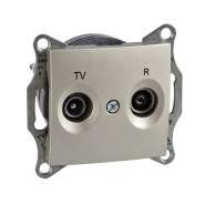Розетка TV/R прохідна Schneider Electric Sedna, титан, SDN3301868