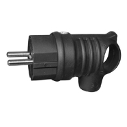 Вилка с ручкой, LEZARD, 2Р+РЕ, 1х16А, 220-240V, каучук, 106-0400-0109