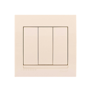 Вимикач Lezard DERIY триклавішний, крем, 702-0303-109