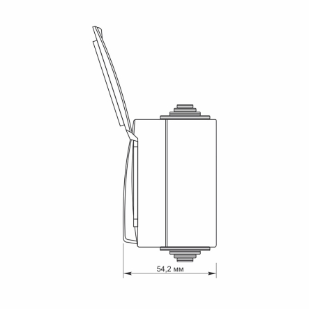 Розетка наружная 1-я с заземлением и 1 кл. выключатель VIDEX BINERA, серая, IP65, VF-BNW3-G - 5