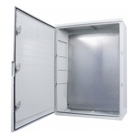 Корпус АБС-пластик АСКО-Укрем, ударостойкий, с монтажной панелью, непрозрачные дверки, 60*80*28, ІР65, A0270010024