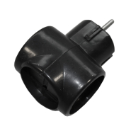 Тройник TOKER 10A, черный