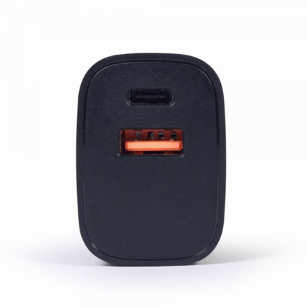 Зарядное устройство сетевое Gembird TA-UQC3-03, USB-A + 1 Type-C (PD 18 Вт + QC3.0 18 Вт)