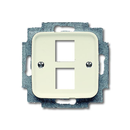 Центральная пластина для двойной телефонной розетки слоновая кость - 1