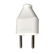 Вилка плоска без заземлення ElectroHouse EH-2230 Garant, біла