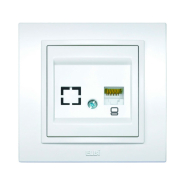 Розетка компьютерная EL-BI Zena САТ 6, белая, 500-010200-247