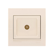 Розетка Lezard DERIY ТВ проходная, крем, 702-0303-129