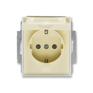 Розетка із заземленням заслінками та кришкою ABB Element 5518E-A03499-21