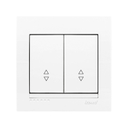 Выключатель проходной Lezard MIRA двухклавишный, белый, 701-0202-106