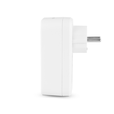 Адаптер сетевой VIDEX ONCORD VF-AD1G2U1C-W, 1 розетка, 2 USB + Type-C (2,4 А)