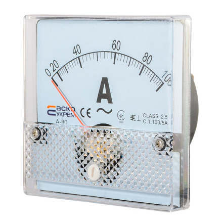 Амперметр АСКО-УКРЕМ АС 100/5А 80х80, А-80, A0190010050