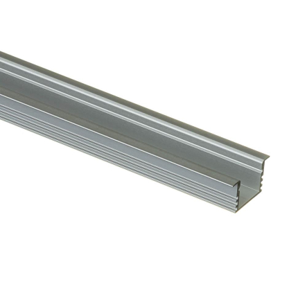 Профиль врезной глубокий ПФ-23 анодированный, матовый рассеиватель (комплект) 2м