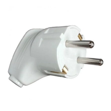 Вилка кутова, із заземленням, моноблок, FAR (F28) - 1