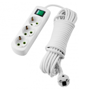 Удлинитель Lezard Letitia 3 гнезда 10м с заземлением, с кнопкой, 721-0310-302