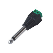 Штекер 6,3мм стерео, з клемною колодкою (під гвинт)