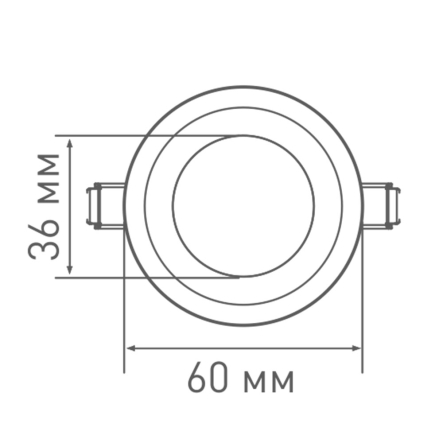 Светильник LED встраиваемый MAXUS SDL 3W, 4100K, 255Lm, IP44, круг, 60х44х30 см, 1-SDL-011-01