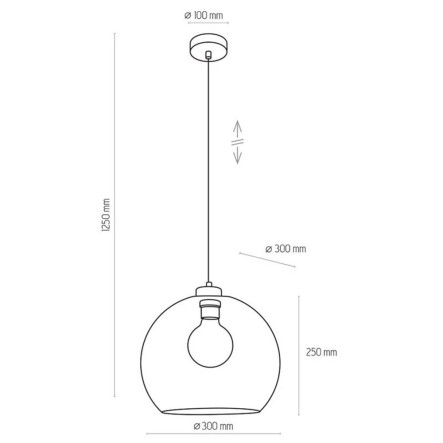 Подвес TK-lighting CUBUS 2064, 1хЕ27х60 Вт, D 30см, Н50-120 см, коричневый