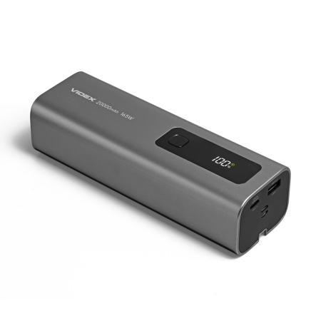 Повербанк (УМБ) 20000mAh VIDEX VPB-366, 165W, PD100W + Display