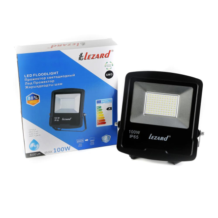 Прожектор светодиодный LEZARD 100W, 6500K, IP65, PAL65100 - 1