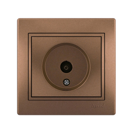 Розетка ТВ концевая Lezard MIRA, светло-коричневый перламутр, 701-3131-130 - 1
