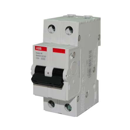 Автоматический выключатель АВВ BMS412 C20 2п 20А 4.5kA (2CDS642041R0204) - 1