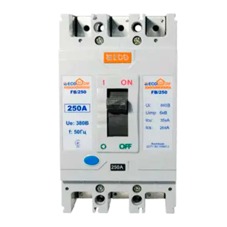 Автоматичний вимикач ECOHOME АСКО-УКРЕМ ECO FB/250, 3P, 250A, ECO060010009 - 1