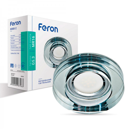 Светильник точечный Feron 8080-2, MR-16, G5.3, 50W, прозрачный, 3740 - 1
