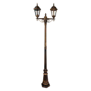 Светильник парковый Lusterlicht, Dallas l, 1Е27, 100Вт, столб двойной, старое золотo