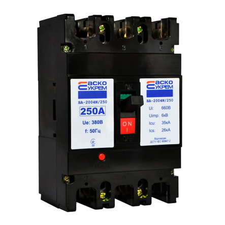 Автоматический выключатель АСКО-УКРЕМ ВА-2004N/250 3р, 250А, A0010040070