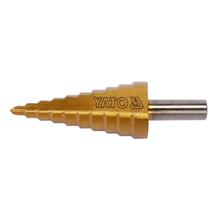 Свердло по металу YATO HSS 4241, 4-22 мм., конусне, східчасте, довжина – 75 мм - 1