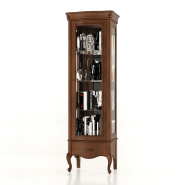 Витрина Мебус GENEVA 1В1Ш 690х520х2200 мм, дуб, умбра/протертый