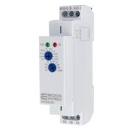 Реле задержки времени отключения АСКО-УКРЕМ NTE9-B1 AC/DC 12-240V, A0010240003