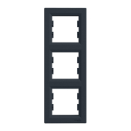 Рамка 3-постовая, вертикальная, Schneider Electric ASFORA, антрацит, EPH5810371